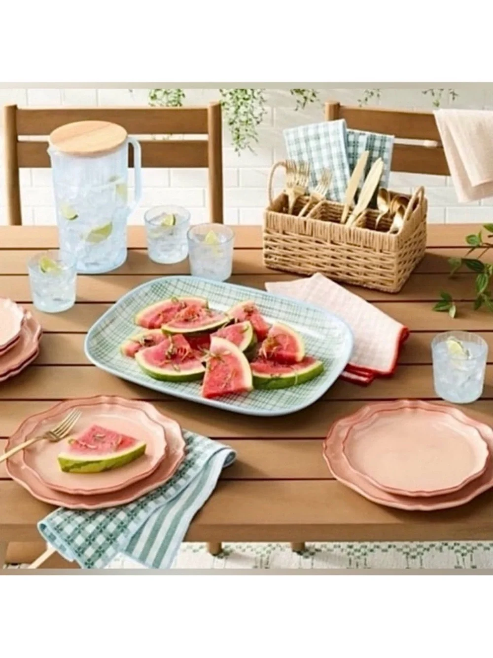 Woven Wicker Flatware Utensil Caddy Basket - Hearth & Hand™ with Magnolia NEW
